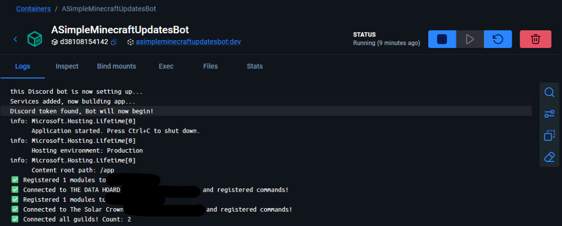 Bot running in Docker